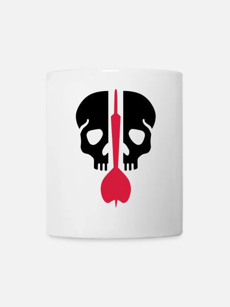 Split skull and dart - Mug - white