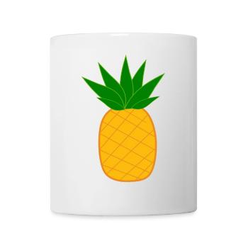 T-shirt d’été Ananas avec lunettes de soleil - Mug blanc - blanc - Devant