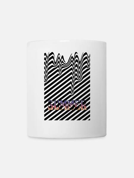 Summer heat black stripes - Mug - white