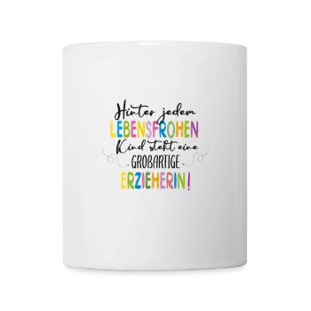 Erzieherin Poster 2 3 DE - Tasse - Weiß - Vorne