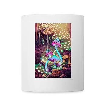 Œuvre d’art Magic Mushroom Landscape - Mug blanc - blanc - Devant