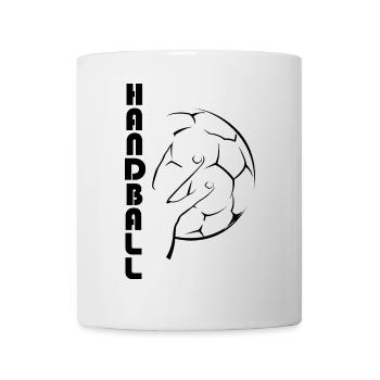 Handball Ball Sports Club Team Symbol Icon - Mug - white - Front