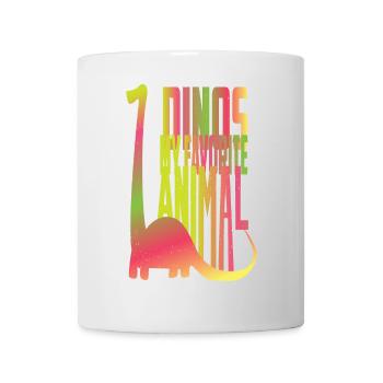 Dino est mon animal préféré - Mug blanc - blanc - Devant
