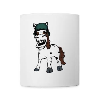 Funny Horse Gaul Army Horse Safety Helmet Soldier - Mug - white - Front
