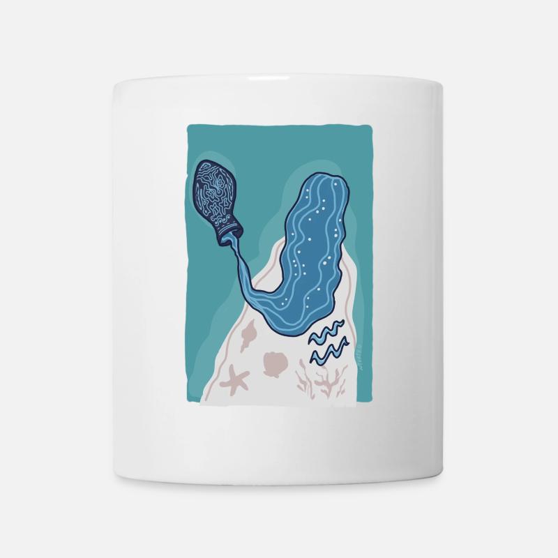 Signe du Verseau Illustration Ondes féminines - Mug blanc - blanc
