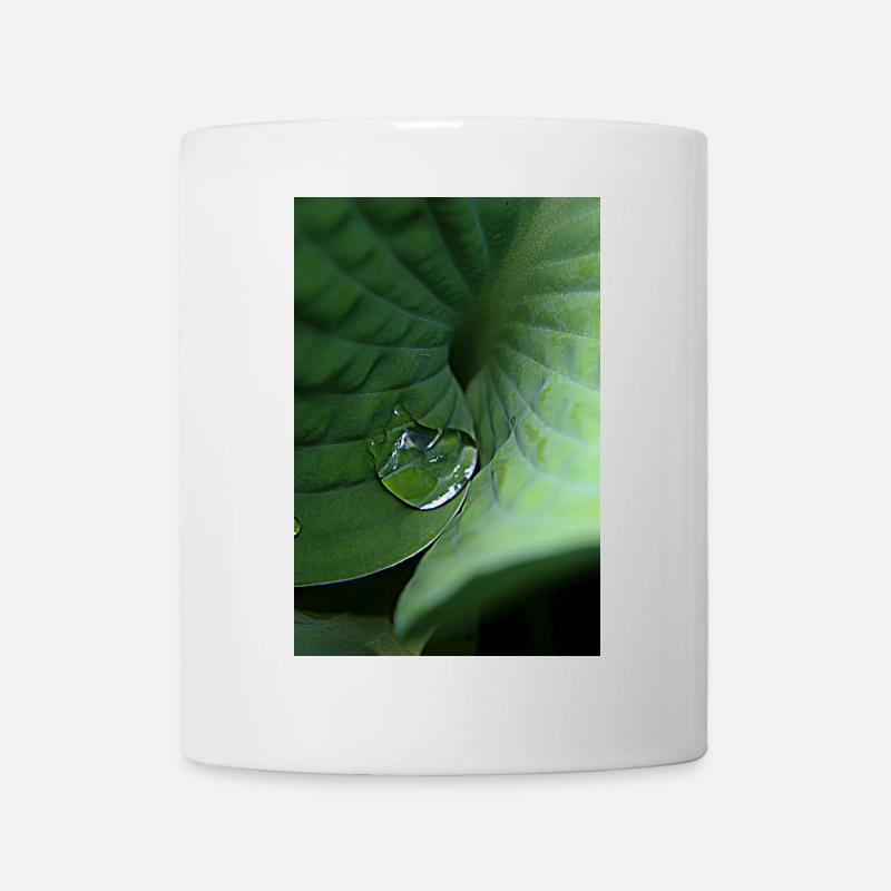 Rosée tropicale verte feuillue - Mug blanc - blanc