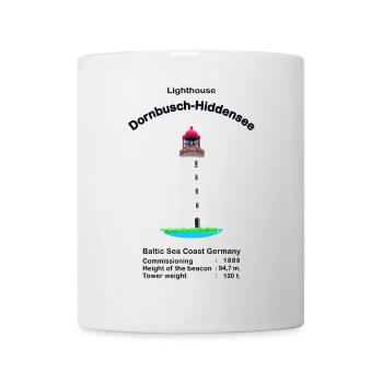 Leuchtturm Dornbusch-Hiddensee, Ostsee Deutschland - Tasse - Weiß - Vorne