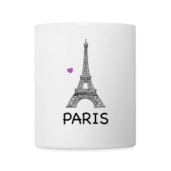 Eiffelturm Paris Strichzeichnung - Tasse - Weiß - Vorne