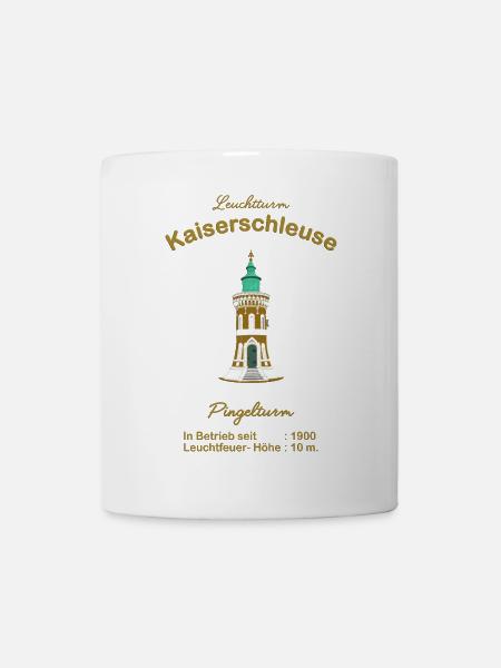 Leuchtturm Kaiserschleuse, Pingelturm, Bremerhaven - Tasse - Weiß