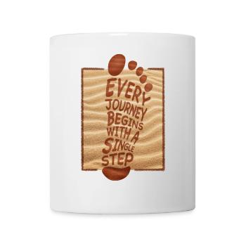Vacances d’été à la plage Sable - Mug blanc - blanc - Devant
