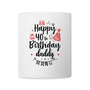 Red Birthday Doodle Party - Mug - white - Front