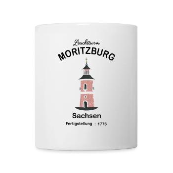 Leuchtturm Moritzburg Sachsen, Zeichnung - Tasse - Weiß - Vorne