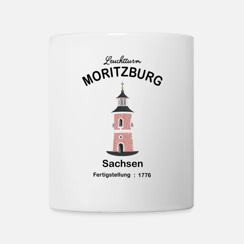 Leuchtturm Moritzburg Sachsen, Zeichnung - Tasse - Weiß