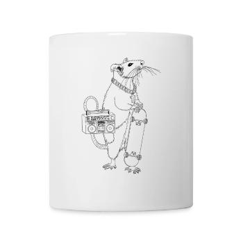 Skater Rat Hip Hop Rap Skater Rat - Mug blanc - blanc - Devant