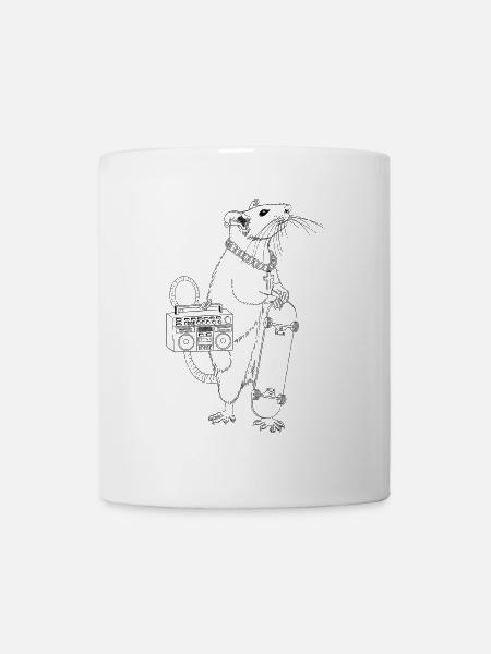 Skater Rat Hip Hop Rap Skater Rat - Mug - white