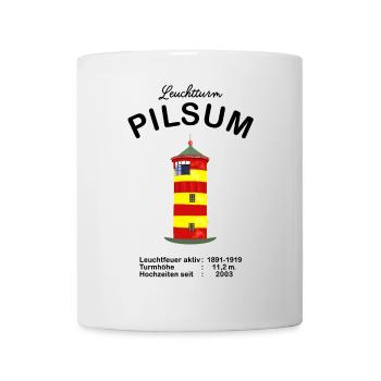 Leuchtturm Pilsum, Ostfriesland, deutsche Nordsee - Tasse - Weiß - Vorne