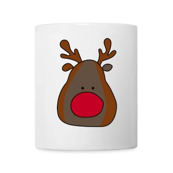 Fröhlicher Rentier-Print für Weihnachten - Tasse - Weiß - Vorne