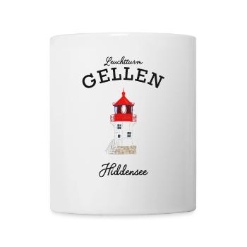 Hiddensee, Phare Gellen, Affiche - Mug blanc - blanc - Devant