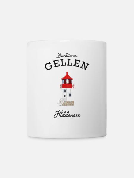 Hiddensee, Leuchtturm Gellen, Poster - Tasse - Weiß