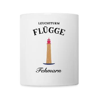 Leuchtturm Flügge, Insel Fehmarn, Ostsee - Tasse - Weiß - Vorne