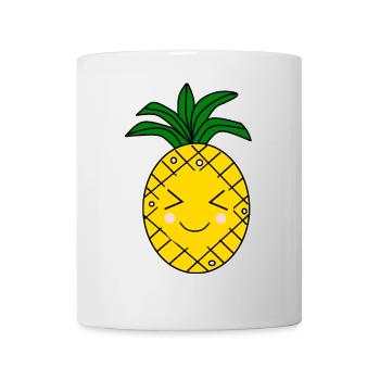 Kawaii Ananas Kawaii Früchte Kawaii Obst - Tasse - Weiß - Vorne