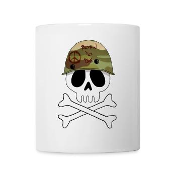 Military skull - Mug - white - Front