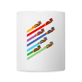 Lustige Renn Schnecken - Tasse - Weiß - Vorne