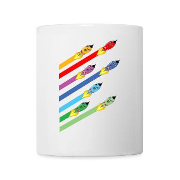 Raketen Renn - Tasse - Weiß - Vorne