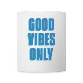 Bonnes vibrations seulement - Mug blanc - blanc - Devant