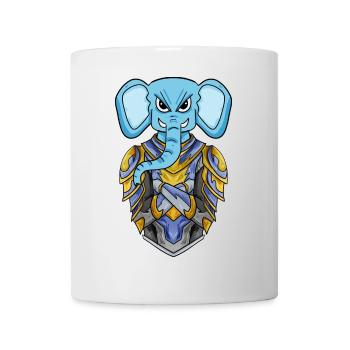 Ritter Elefant cool - Tasse - Weiß - Vorne