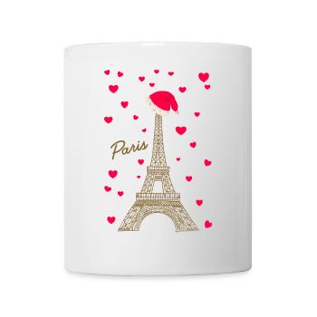Eiffelturm Paris in der Weihnachtszeit - Tasse - Weiß - Vorne