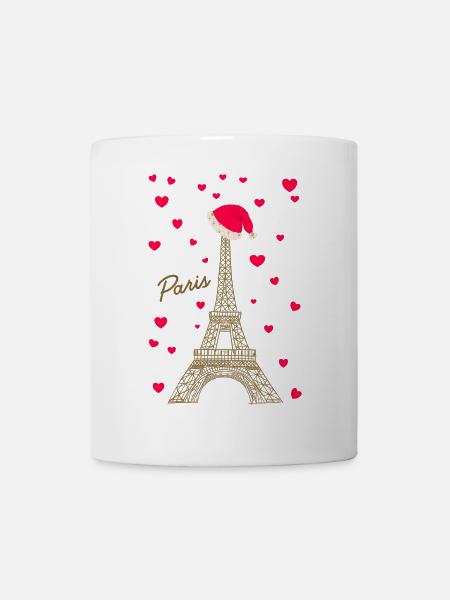 Eiffelturm Paris in der Weihnachtszeit - Tasse - Weiß