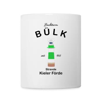 Leuchtturm Bülk, Strande, Kieler Förde, Ostsee - Tasse - Weiß - Vorne