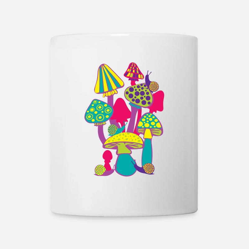 Dérives de champignons colorés aux couleurs néon - Mug blanc - blanc