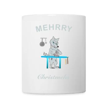 Mehrry Christmas, Cult Wolf - Mug - white - Front