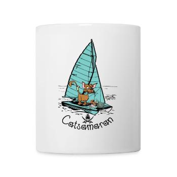 Catamaran Cat Boat - Mug blanc - blanc - Devant