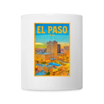El Paso Skyline Retro - Tasse - Weiß - Vorne