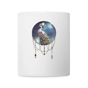 Wunderbarer eleganter Pfau - Tasse - Weiß - Vorne