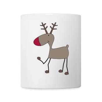 Drôle d’orignal pour Noël - Mug blanc - blanc - Devant