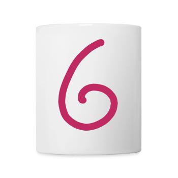 6 Number six number Birthday - Mug - white - Front