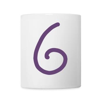 6 Number six number purple birthday - Mug - white - Front