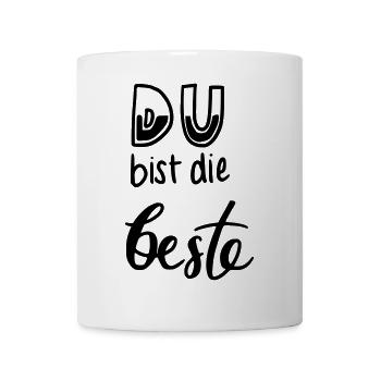 Du bist die beste - Tasse - Weiß - Vorne