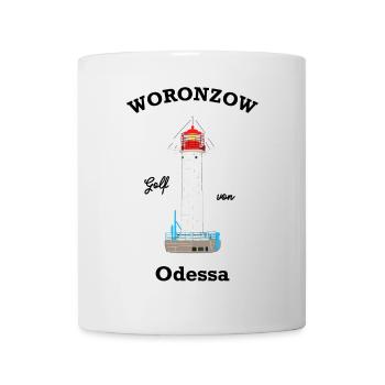 Golf von Odessa Schwarzes Meer Leuchtturm Woronzow - Tasse - Weiß - Vorne
