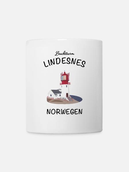 Norwegen, Leuchtturm Lindesnes, Südkap - Tasse - Weiß