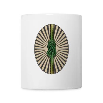 Klettern Achterknoten Klettergeschenk - Tasse - Weiß - Vorne