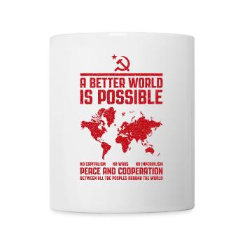 Monde communiste - Un monde meilleur est possible - Mug blanc - blanc - Devant
