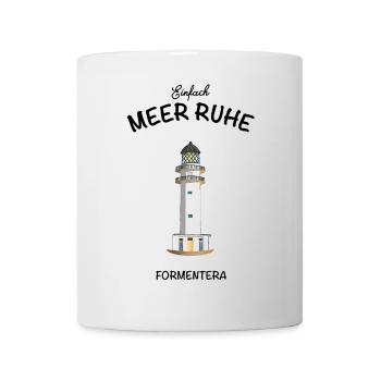 Formentera, Leuchtturm Cap de Barbaria, Meer Ruhe - Tasse - Weiß - Vorne