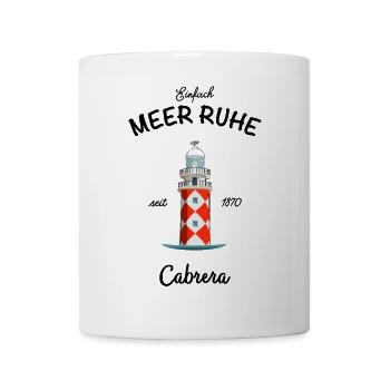 Balearen, Insel Cabrera, Meer Ruhe - Tasse - Weiß - Vorne