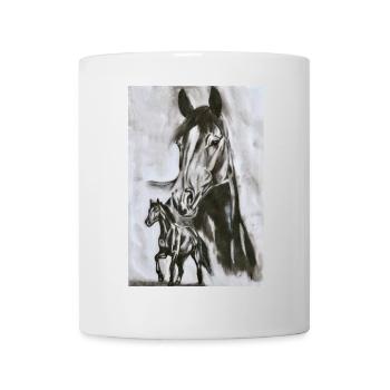 Majestic horse and his foal - Mug - white - Front