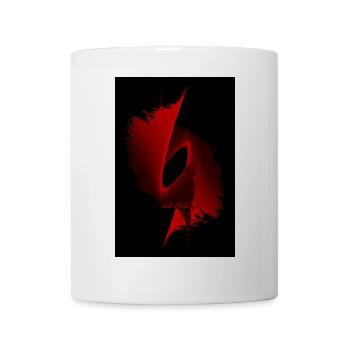 Forme d’une œuvre d’art abstraite Rouge noir rouge noir - Mug blanc - blanc - Devant